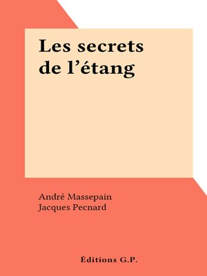 cover image of Les secrets de l'étang
